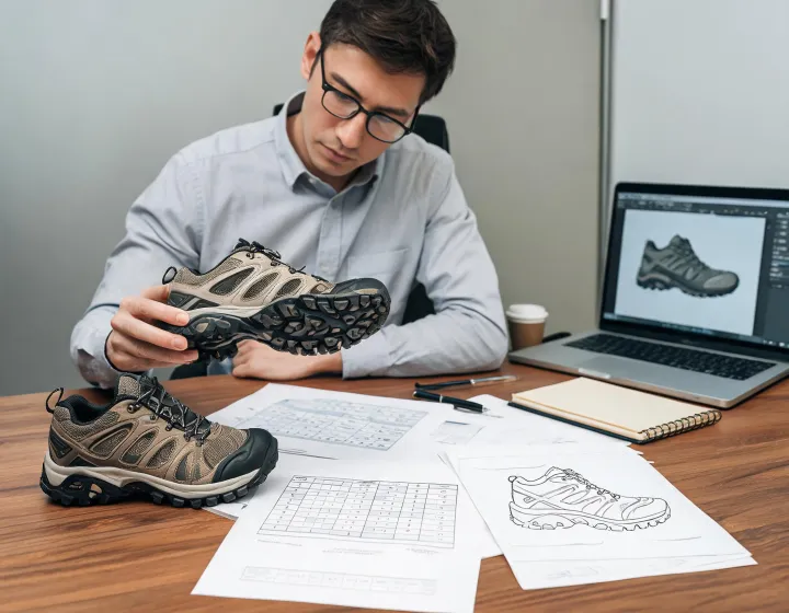 Walking and hiking shoe specification desk
